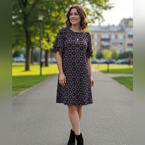 PERCEPTIONS New York Chic midi dress with geometric patterns Size S